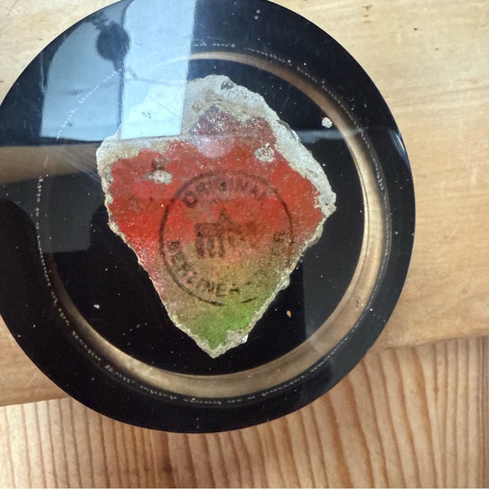 Vintage 1989 Time Warner original piece of the Berlin Wall encased in lucite